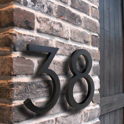 15 cm Big Black House Number Floating Sign Modern Door Numbers Building Signage Outdoor Huisnummer Numeros Casa Address BO-zptcm3861