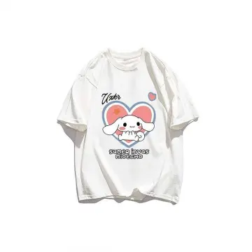 Sanrio Cinnamon Girl Boy Cute Cartoon My Melody T-Shirt Round Neck