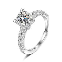 [COD]W Hao ฝังแหวนเพชรเลียนแบบ Mosang แหวนเพชรหรูหราสง่างามสำหรับผู้หญิงเฉพาะกลุ่ม ins ข้อเสนอพิเศษสำหรับแหวนแต่งงานคู่ลม