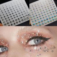 【hot sale】 ❅ B50 1Sheet Eye Body Face Gems Rhinestone Stickers/3D Self Adhesive Glitter Nail Stickers / DIY Body Art For Party and Festival Makeup Tool