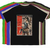 Leisure Lara Croft T-Shirt Men Camisas Pure Cotton T-shirts Tomb Raider Action Adventure Games Men Graphic Tees Classic