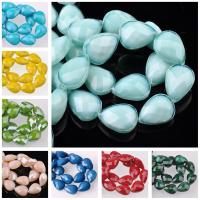 10pcs 18x13mm Flat Teardrop Faceted Opaque Glass Loose Beads for Jewelry Making DIY Crafts Bar  Wine Tools