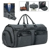 45L Carry-on Duffel Bag Large Travel Sports Business Bag Multiple Pockets Backpack Garment Suit Dress Bag with Shoe CompartmentShoe Bags