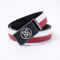 New Korean version of alloy automatic buckle leather belt golf belt high-end cross-border gift box