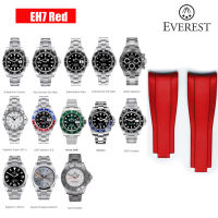 สายนาฬิกา สายยาง แบรนด์ EVEREST สำหรับ Rolex Sport รุ่น EH7 Red