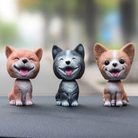 [ จัดส่งด่วน ] คอนโซลกลางของตกแต่งตุ๊กตาน่ารักในรถเรซิ่นเขย่าหัวสุนัขสัตว์บูลด็อกสร้างสรรค์น่ารักตกแต่งรถ