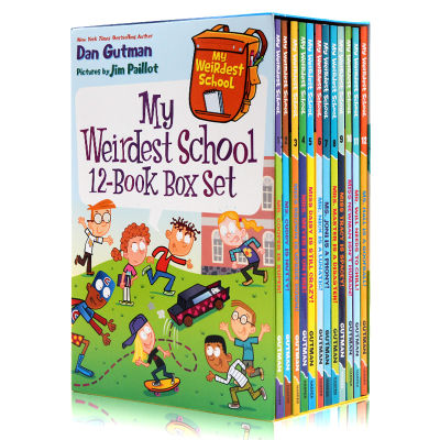 Crazy school season 12 boxed English original my weirdest school recommended reading materials for American primary schools primary chapters bridge comic books funny campus story childrens books English imported English books