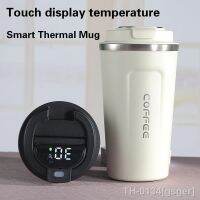 ♀ gsger Mag Tumbler Taça Térmica Aço Inoxidável 304 Inteligente Exibição de Temperatura Caneca Viagem Portátil 380ml 510ml