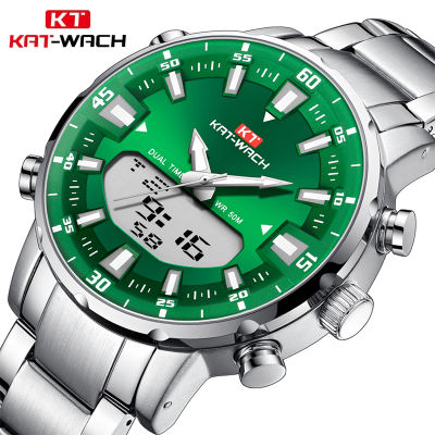 Multifunction Digital Mens Watches LED Watches Men Sport Waterproof Wristwatch Steel Clock Relogio Masculino 1815