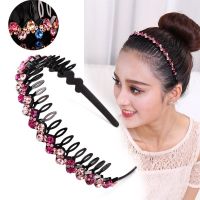 Korean Version of Rhinestone Toothed Hair Band, Womens Hairpin, Acrylic Wave Fashion Hair Accessories