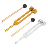 Healing Tuning Fork ทนทาน128HZ ใช้งานง่าย Tuning Fork Stress Relief With Wooden Handle Hammer Storage Bag For Ear Cleaning