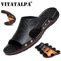 Summer leather Sandals Men Plus Size Beach slippers Casual Shoes for men Fashion Flip Flops Sapatos Hembre sapatenis masculino