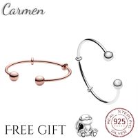 2021 Hot sale Real 100 925 Sterling Silver pandora Bracelets Snake Chain Charms Bracelet Fit Original open For Women DIY Jewelry