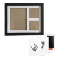 Baby Footprint Kit Handprint Picture Frame with Safe and Non-Toxic Ink Pad Perfect Newborn Keepsakes Girls Boys Shower Gift