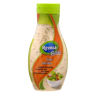 ขนมอร่อย เคี้ยวเพลิน🔹 (x1) เรมิอา น้ำสลัดผสมสมุนไพรต่างๆ Remia Fine Herbs Salad Dressing 500ml.🔹