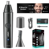 ZZOOI 2in1 Wet Dry Nose Trimmer For Men&amp;Women Face Body Beard Grooming Electric Eyebrow Trimmer Rechargeable Ear Cleaner