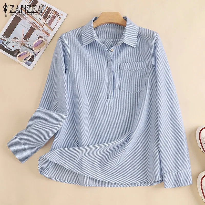 Rambling New Women Stand Collar Long Sleeve Casual Cotton Loose Soft T –  BocoLearningLLC