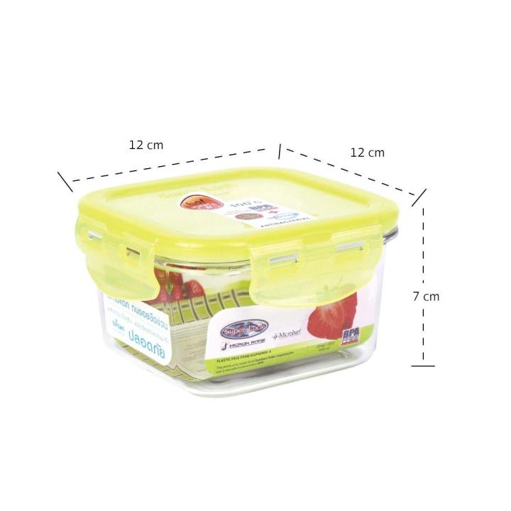 กล่องถนอมอาหาร-กล่องใส่อาหาร-เข้าไมโครเวฟได้-ความจุ-500-ml-ป้องกันเชื้อราและแบคทีเรีย-แบรนด์-super-lock-รุ่น-6885