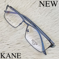 แว่นตา KANE สำหรับตัดเลนส์ กรอบแว่นตา ชาย-หญิง Fashion รุ่น 5608 สีน้ำเงิน กรอบเต็ม ทรงเหลี่ยม ขาข้อต่อ Stainless Steel