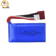 Lithium Battery 7.4v 1500mah Remote Control Car Battery Compatible For Rc