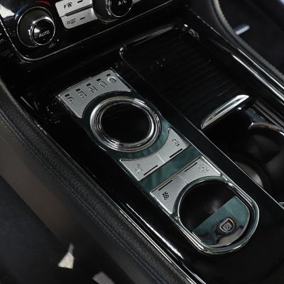 For XJ 2010-2019 Interior Central Control Multimedia Button Sticker Gear Shift Stickers Car Accessories