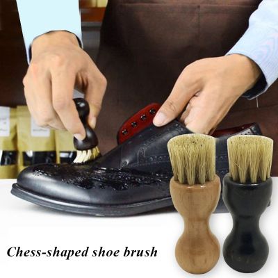 【CC】 Leather Shoes Shoe Wood Handle Boot Cleaning Hog Bristle Brushes Sneakers