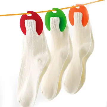 40PCS Sock Holder Rings Colorful Sock Sorters Locks Clips Laundry Sock Clips