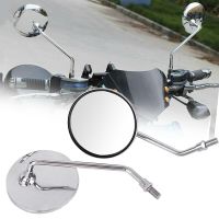 Motorcycle Rear View Rearview Side Round Mirrors Universal 10Mm Street Bike