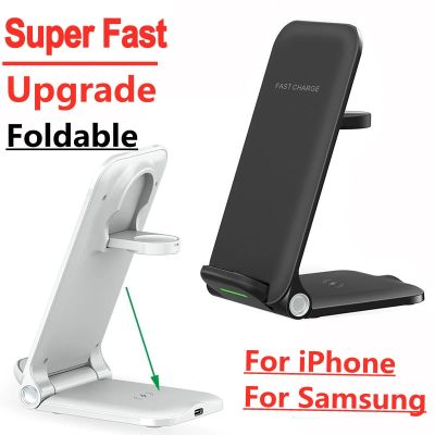 15W 3 in 1  Fast Wireless Charger For iPhone 13 11 12 Apple Samsung Watch Foldable Charging Station for Airpods 3 Pro iWatch