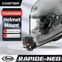 Arai Rapide Neo หมวกกันน็อครถจักรยานยนต์ที่กำหนดเองคางภูเขาสำหรับ GoPro Hero11 10 Insta360One X3 X2 RS R DJI การกระทำอุปกรณ์เสริมสำหรับกล้อง