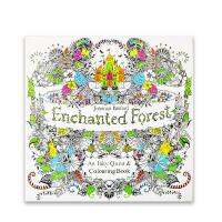 เริ่มต้น24หน้าฉบับภาษาอังกฤษ Enchanted Forest Colo Books สำหรับเด็กป้องกันความเครียดภาพวาดศิลปะการวาดภาพ Colou Book