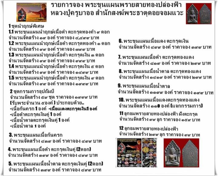 ขุนแผนพรายสายทองปล่องฟ้า-รุ่นแรก-หลวงปู่ครูบาออ-ปัณฑิต๊ะ-วัดพระธาตุดอยจอมแวะ-เชียงใหม่-ปี-2558-รับประกันพระแท้ตลอดชีพ