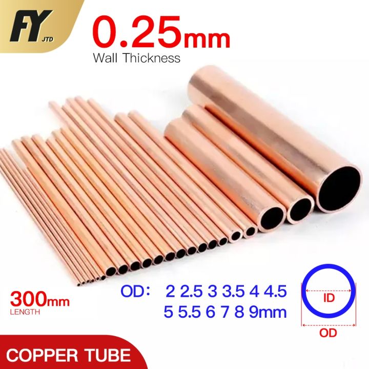 cc-fuyi-copper-pipe-0-25mm-wall-thickness-2-9mm-300-500mm-length-hollow-straight-round-tubule-piping-thin-wall