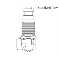 เครื่องอัดรีดมังกร Hotend โลหะทั้งหมดมาตรฐานอัตราการไหลสูง0.4มม. สำหรับ V6 Hotend Mk3 Titan Mk8 Extruder ชิ้นส่วนเครื่องพิมพ์3d