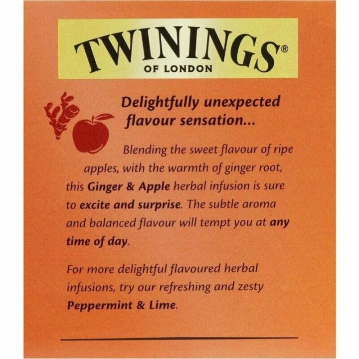 twinings-ginger-amp-apple-warming-amp-fruity-ชาทไวนิงส์-ชาขิงและแอปเปิ้ล-ไม่มีคาเฟอีน-1-กล่องมี-10-ซอง-ชาอังกฤษนำเข้าจากต่างประเทศ