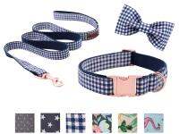 Unique Style Paws Dog Collars or Leash Pure Plaid with Sturdy webbing Accessories