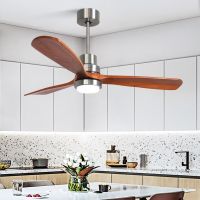 2023 Wood Ceiling Fan with Led Light Wooden Ventilador De Techo Remote Control Ceiling Lamparas Living Room Chandelier with Fan Exhaust Fans