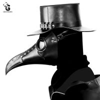 Plague Doctor Mask Steam Punks สยองขวัญที่น่ากลัว PU Bird Doctor Schnabel Masque ฮาโลวีนคอสเพลย์ Beak Maske Prop Carnival