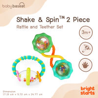 ของเล่นเขย่า | ยางกัด Grabn Spin Barbell Rattle 2 Pack จาก Bright Starts