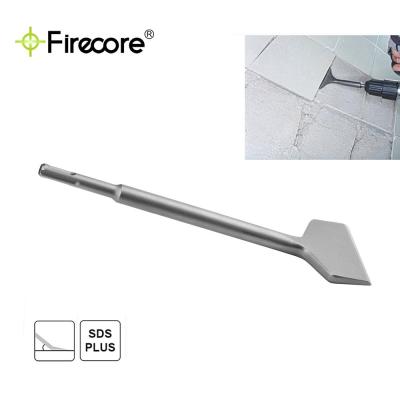 FIRECORE SDS Plus 3-In Wide Chisel Cranked Angled Bent Electric Hammer Tile Removal Chisel Scraper Bits 3" X 10"(FS18310)