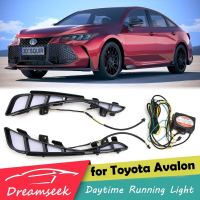 ไฟตัดหมอก LED DRL สำหรับ Toyota Avalon 2019 2020 2021 2022 2023 ไฟวิ่งกลางวันพร้อมไฟเลี้ยว