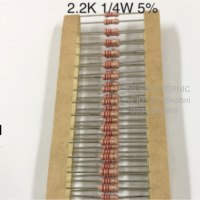 2.2K 1/4W 5% Resistor ตัวต้านทาน 2.2กิโลโอห์ม 1/4วัตต์ ค่าความผิดพลาด+-5%  ตัวต้านทาน แบบคาร์บอนฟีล์ม Through Hole Resistor Carbon Film ของแท้นำเข้าไต้หวัน.