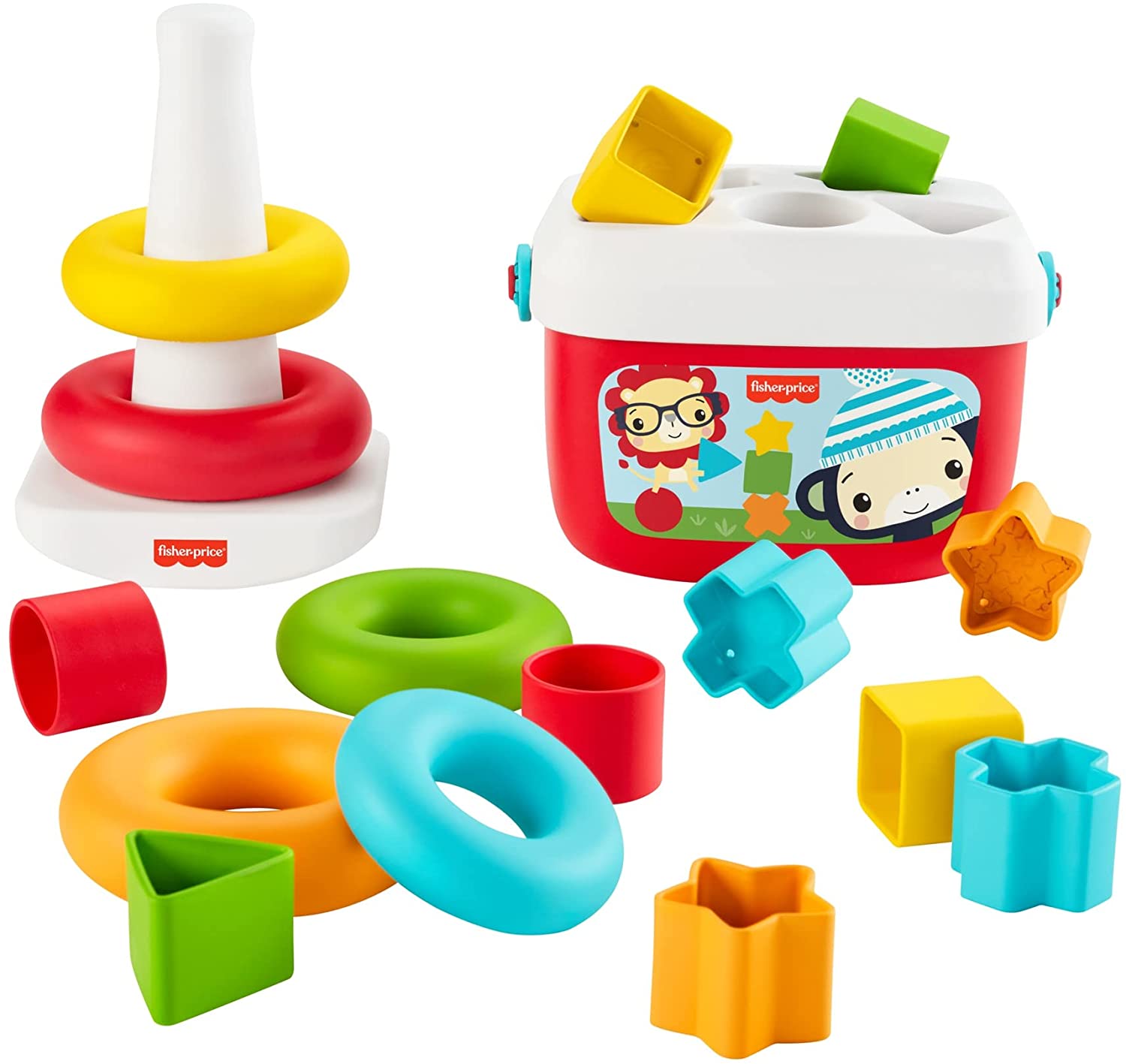 Fisher-Price Rock-a-Stack and Baby's 1st Blocks Bundle 