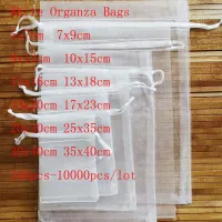 Wholesale 100 Pcs/lot White Drawstring Organza Bags&amp;small Pouches Jewelry Package Bags Christmas Wedding Packaging Gift Bags Cleaning Tools