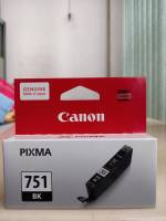 Canon CLI-751BK สีดำ  แท้ศูนย์ของใหม่+คุณภาพ100%ใช้กับเครื่องปริ้นเตอร์อิงค์เจ็ท Canon PIXMA IX6770/6870/IP8770/7270, MG5570/5470/6470/6370/7170, MX727/927/7570