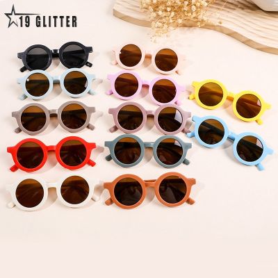 Childrens Colors Cartoon  Round Sunglasses Boys Girls Vintage Sunglasses UV Protection Classic Kids Eyewear UV400 Cycling Sunglasses