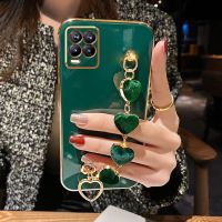 Love Heart Bracelet Plating Case On For Oppo Realme 8 Pro 4g 9 8i 9i 8pro 5g 7i 7 6 Gt Neo Master Chain Silicone Cover Realme8