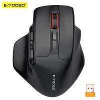 E-YOOSO เมาส์ขนาดใหญ่สำหรับเล่นเกมแบบไร้สาย2.4G USB X-31สำหรับมือใหญ่ PAW3212 4800 DPI 5ปุ่มสำหรับเมาส์เล่นเกมคอมพิวเตอร์แล็ปท็อป