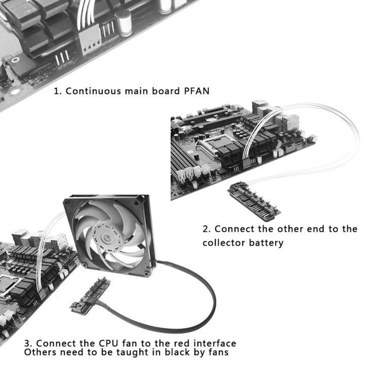 cerely-อุปกรณ์เสริมตัวเชื่อมต่อ-พัดลมระบายความร้อน-สายคอมพิวเตอร์-อะแดปเตอร์-ตัวแยกสัญญาณ-pc-fan-hub-ตัวควบคุมความเร็ว