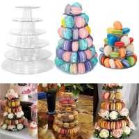 4/6Tiers Round Macaron Tower Stand Desserts Cupcake Display Rack Stand Tray For Wedding Birthday Party Cake Decoration Christmas Cables